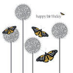 BR06 Yellow butterflies birthday (pack of 6)