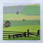GPE33 Green fields canvas print