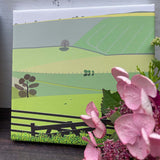 GPE33 Green fields canvas print